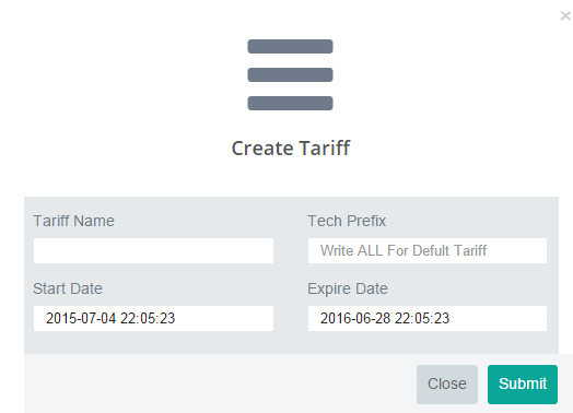 Add Tariff